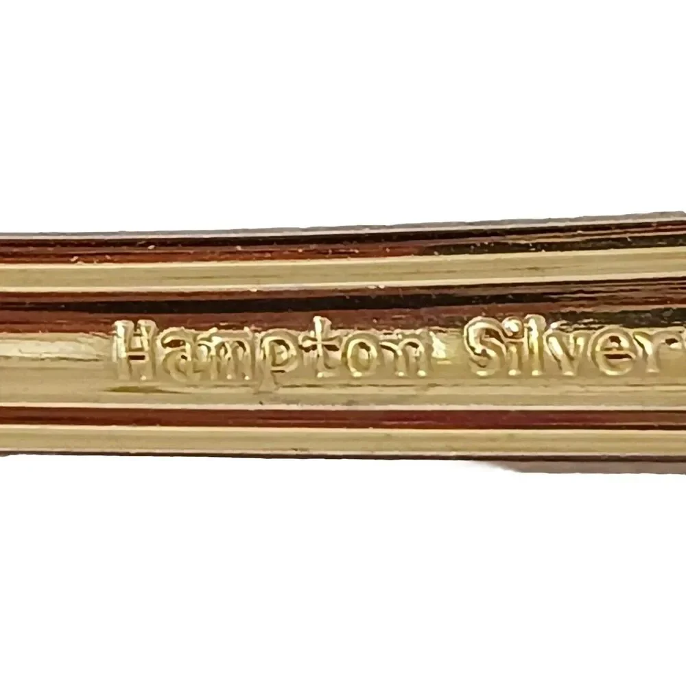 Hampton‎ Silversmiths Gold Electroplate Elegant Scroll Deco Teaspoon Replacement